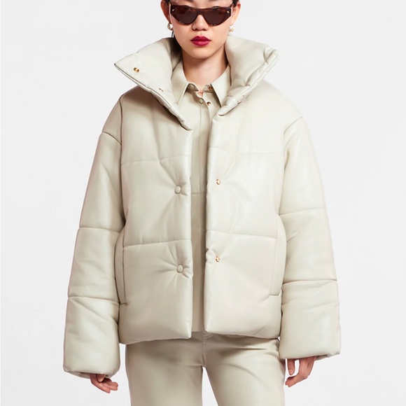 Nanushka Hide Okobor™ Alt-Leather Puffer Jacket - Picture 1 of 8